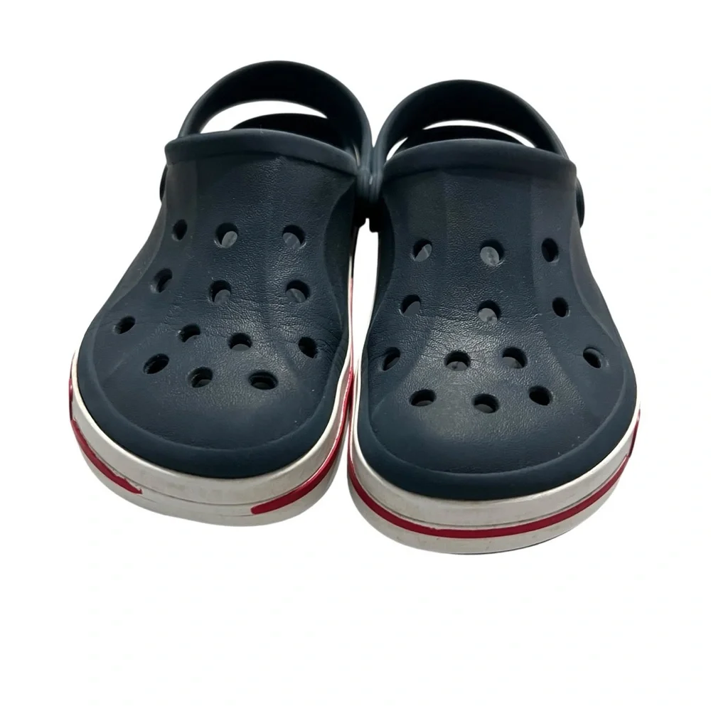 CROCS J1 Kids Bayaband Navy Blue & Red Classic Clog Water Shoes